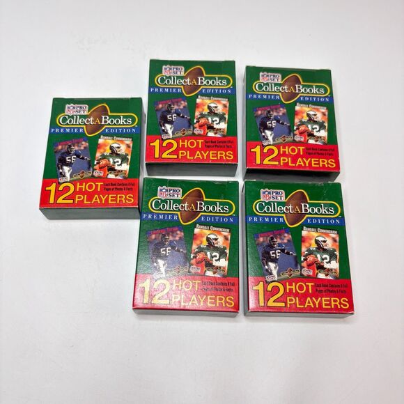 Other - LOT OF 5 NFL PRO SET COLLECT-A-BOOKS 1990 SERIES 2 FACTORY SEALED